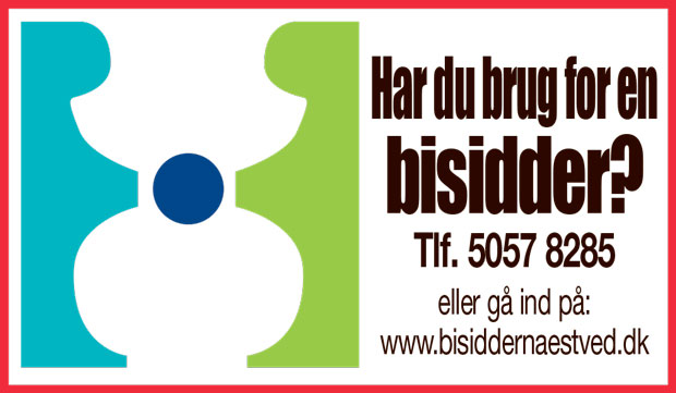 Bisiddernes logo med tlf. og hjemmesideadresse