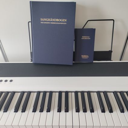 Billede af Frivilligcentrets nye hjøskolesangbøger