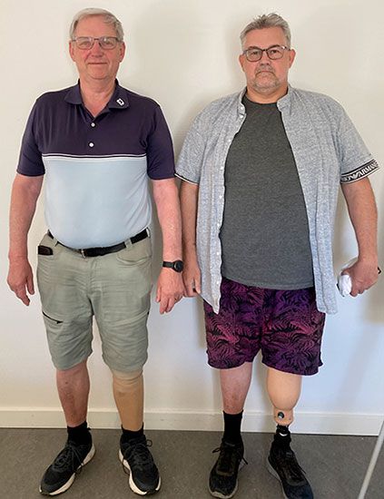 Jan og Robert fra Cafe Balancegang, Næstved - en lokalafdeling af Amputationsforeningen