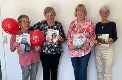 Foto af Lis og Kirsten fra Gigtforeningen og Anita og Anne Marie fra Osteoporoseforeningen